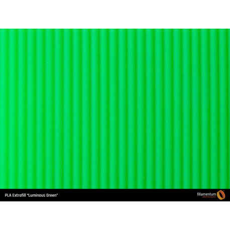 PLA Extrafill vzorka - Luminous Green Fillamentum