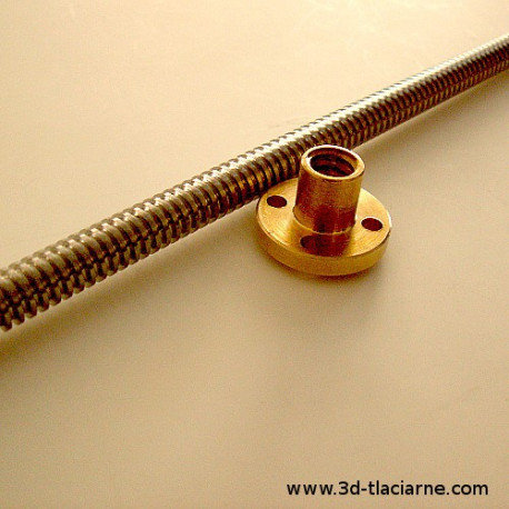 trapézova závitová tyč so skrutkou - sklon 2mm