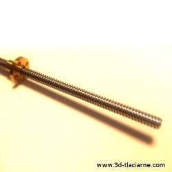 300/stúpanie 8mm, trapézova závitová tyč s maticou
