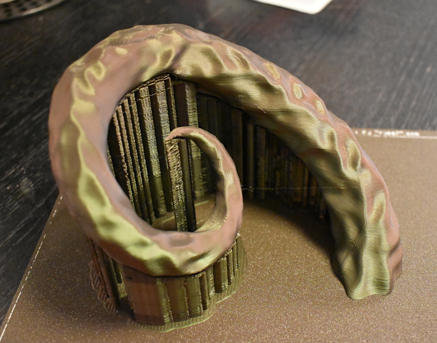 Prusament mystic green pla - ukazka vzhladu