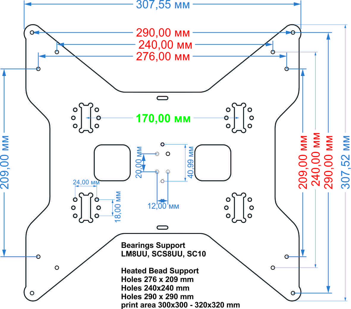 Plaťna pod heat bed 30x30