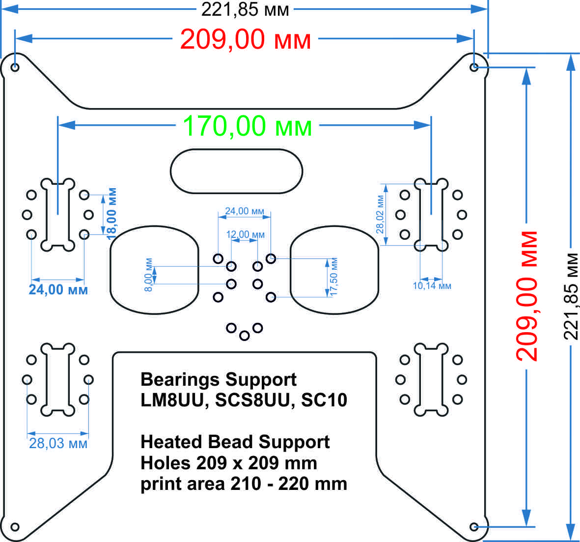 Platna pod heat bed Anet A8 A6 rebel